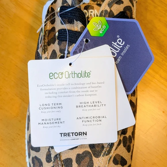 NWT Tretorn Nylite Plus Canvas Sneakers Shoes Leopard Animal Print Womens 9M - Picture 10 of 13